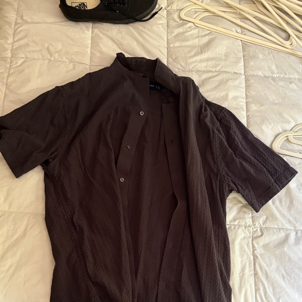 Abercrombie & Fitch Dark Brown Short Sleeve Jacket